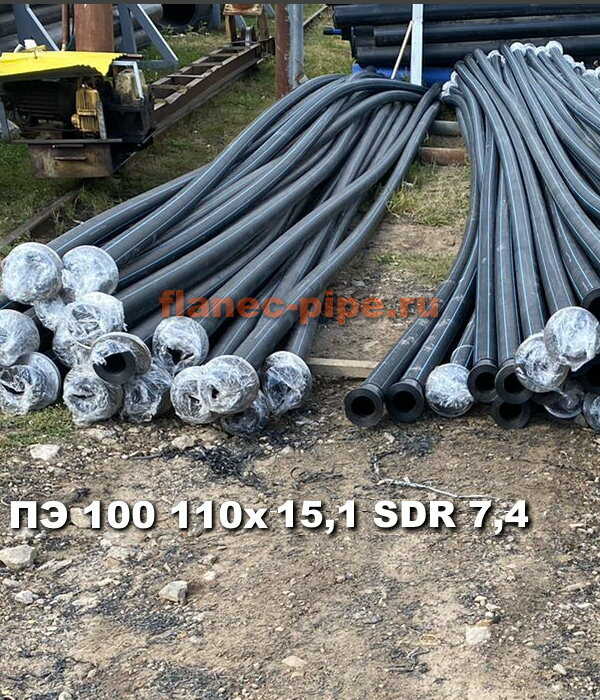 Труба ПЭ 100 110x15.1 мм SDR 7,4 в Саранске