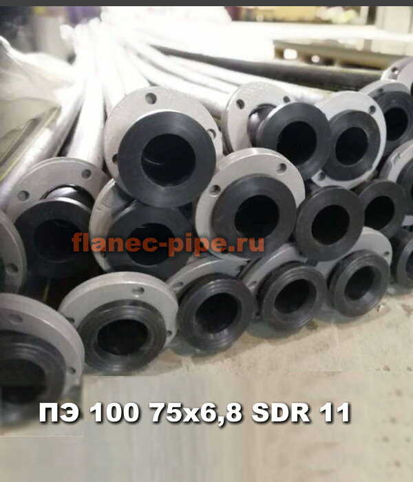 Труба ПЭ 100 75x6,8 мм SDR 9 в Саранске