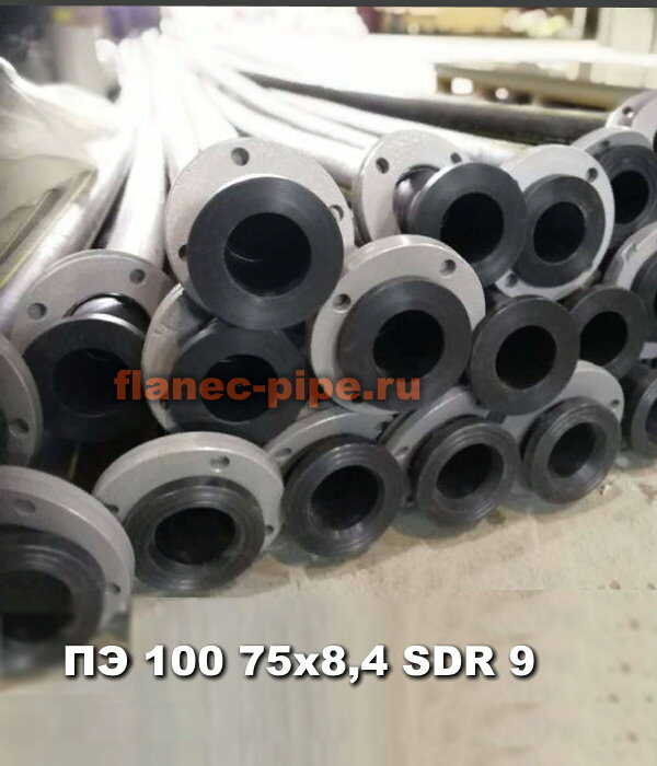 Труба ПЭ 100 75x8,4 мм SDR 9 в Саранске